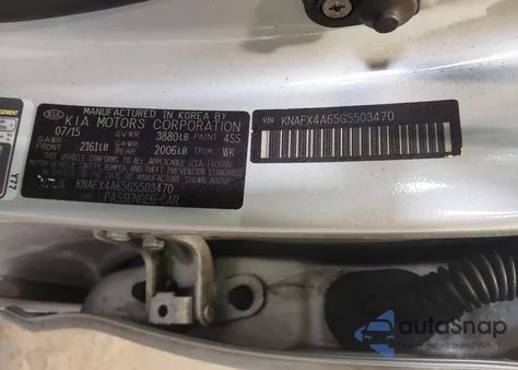 2016 Kia Forte Lx z USA, uszkodzony, nr VIN KNAFX4A65G5503470